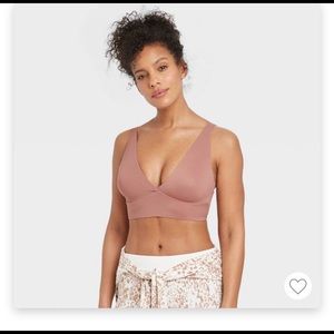 AUDEN womens smooth comfort bralette MAUVE & BLACK XL NWOT 2pk BUNDLE